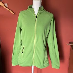 Eddie Bauer lime green full zipper fleece jacket. NWOT